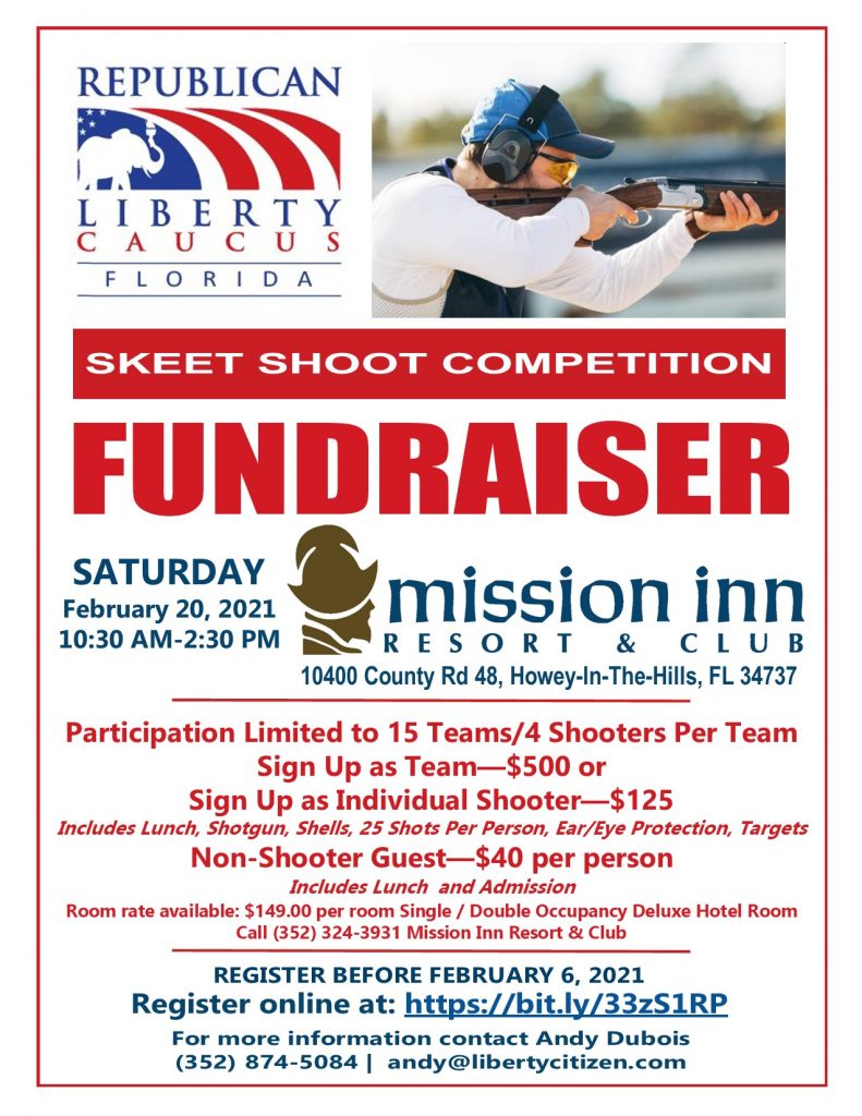 RLC Skeet Shoot Competition FUNDRAISER – Saturday, February 20th, 2021 @ Mission Inn Resort & Club | Howey-in-the-Hills | Florida | United States
